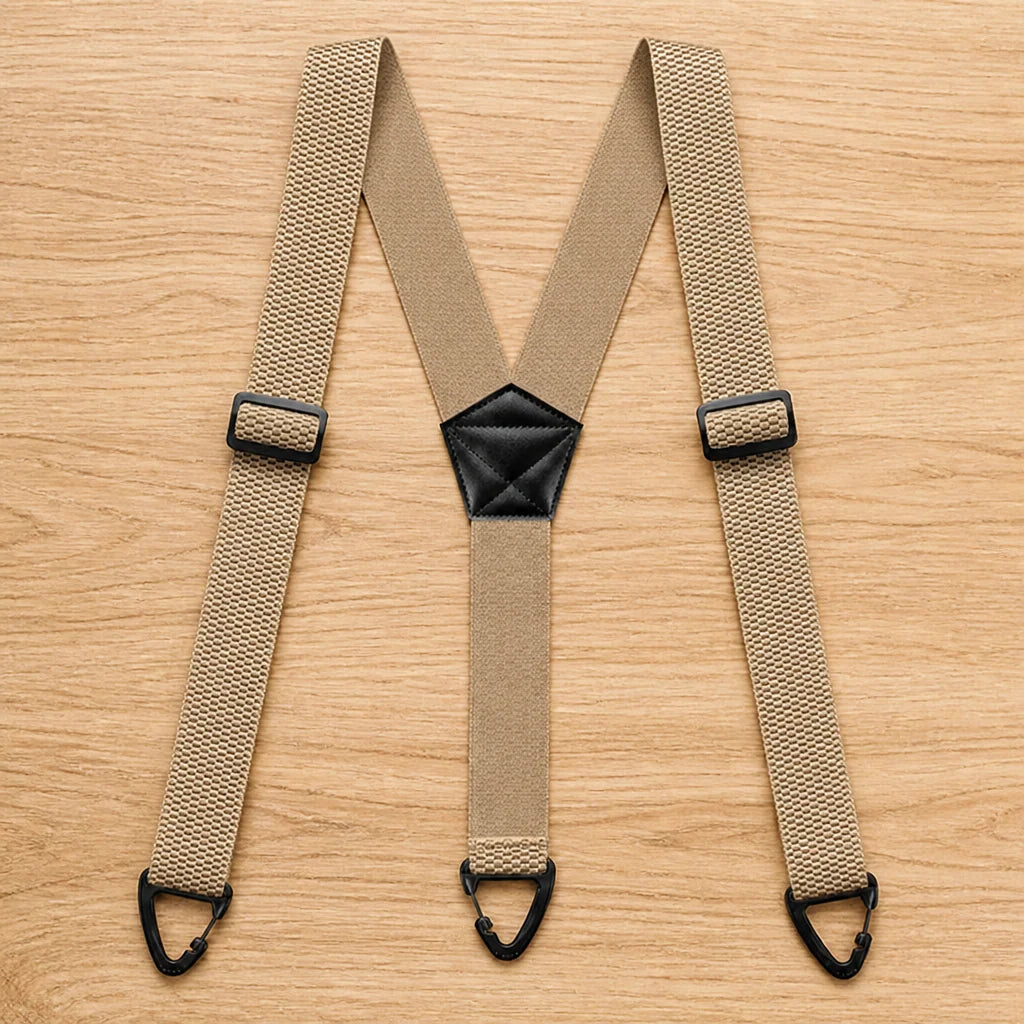 Suspenders Heavy-Duty Elastic Adjustable Metal Clips