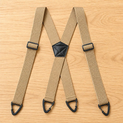 Suspenders Heavy-Duty Elastic Adjustable Metal Clips