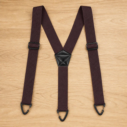Suspenders Heavy-Duty Elastic Adjustable Metal Clips