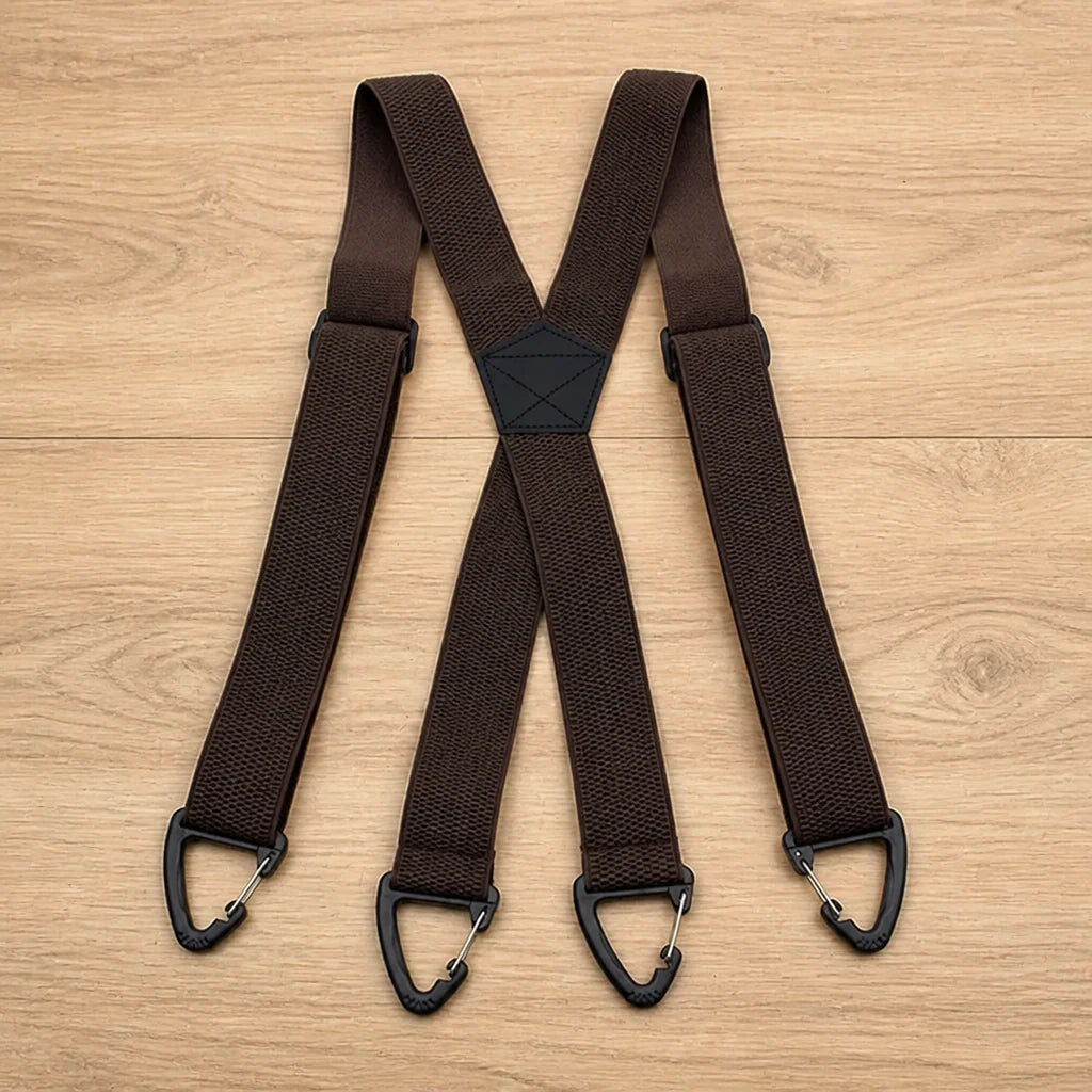 Suspenders Heavy-Duty Elastic Adjustable Metal Clips