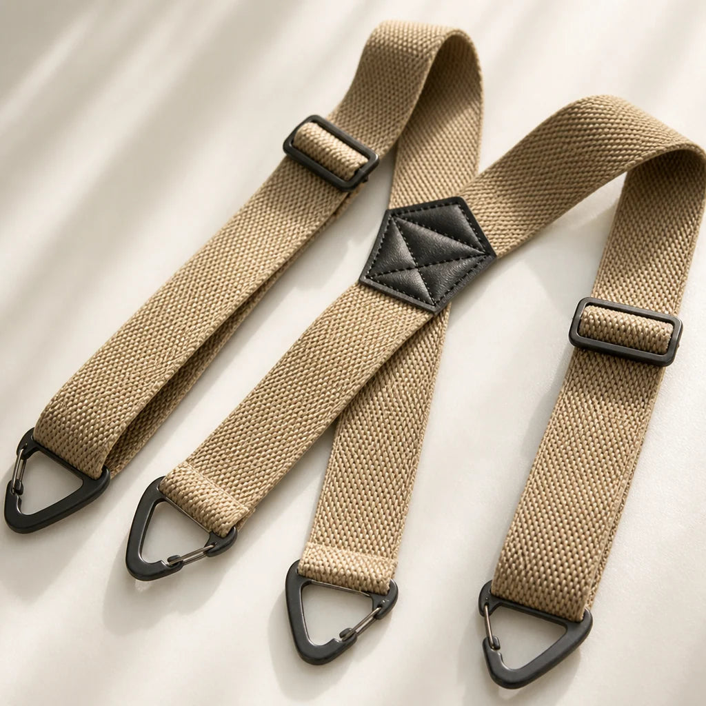 Suspenders Heavy-Duty Elastic Adjustable Metal Clips