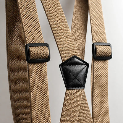 Suspenders Heavy-Duty Elastic Adjustable Metal Clips