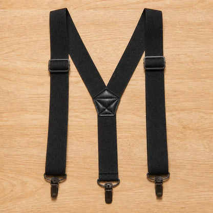 Suspenders Heavy-Duty Elastic Adjustable Metal Clips