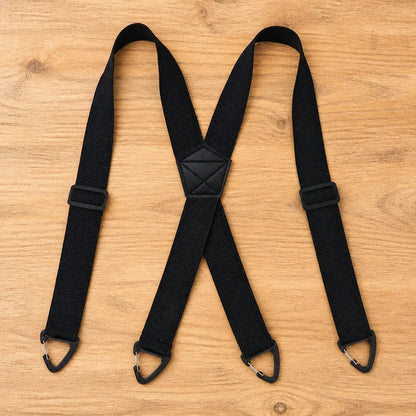 Suspenders Heavy-Duty Elastic Adjustable Metal Clips