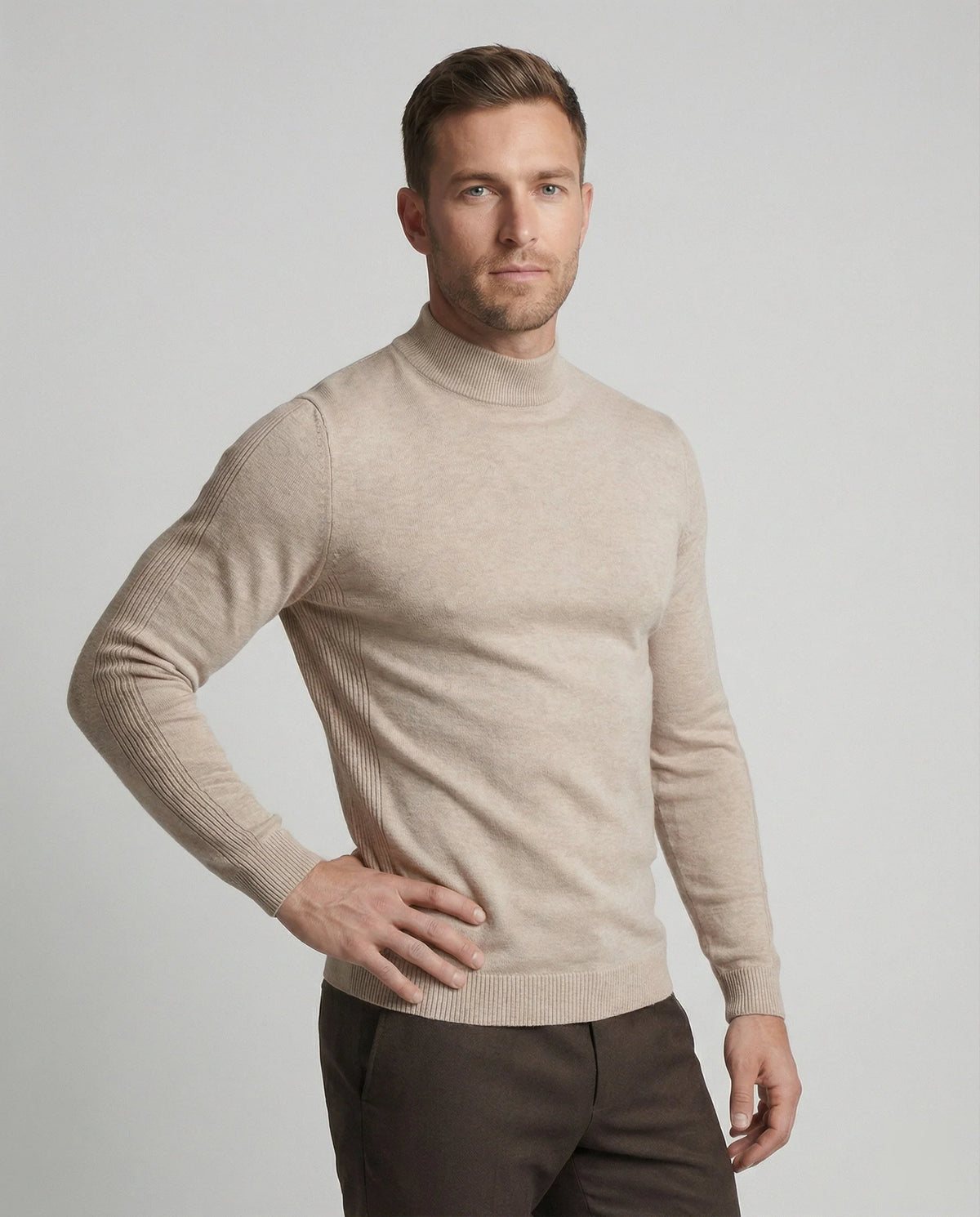 Sweater Merino Wool Turtleneck Breathable Temperature-Regulating