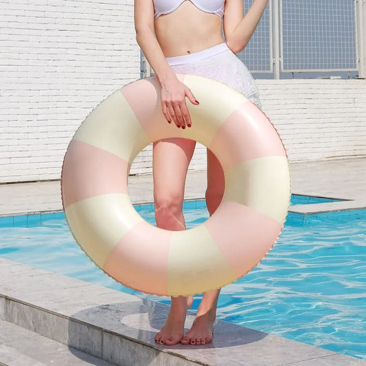 Swim Ring Inflatable PVC 29.5-Inch Lightweight & Portable