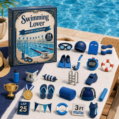 Swimming Advent Calendar 24 Acrylic Ornaments