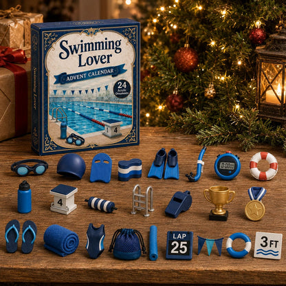 Swimming Advent Calendar 24 Acrylic Ornaments