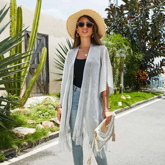 Swimsuit Cover-Up Set Lightweight Chiffon Kimono & Sarong