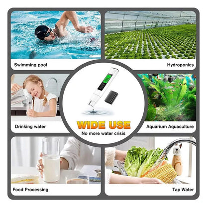 TDS Meter 4-in-1 Titanium Sensor Backlit Display