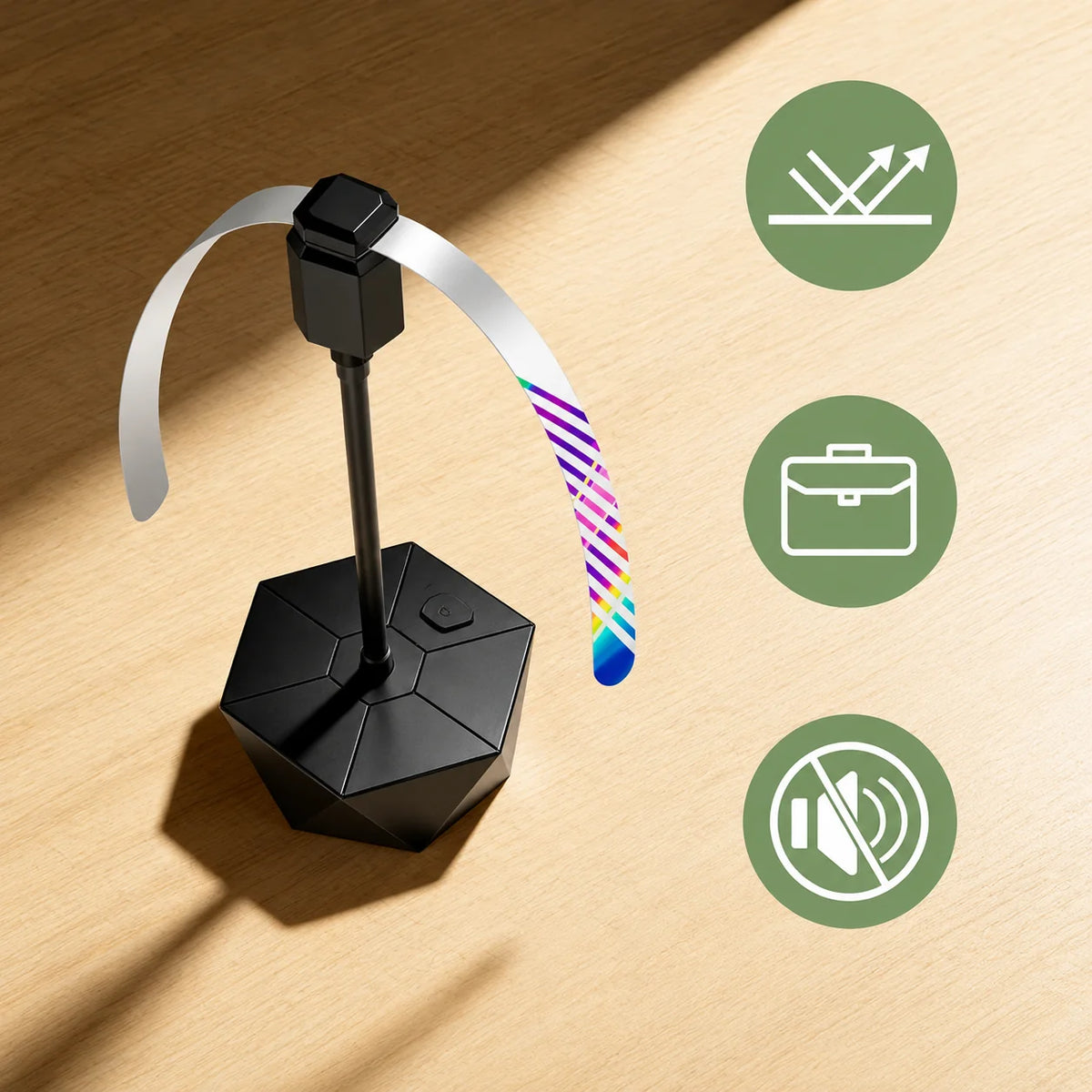 Table Fan 360° Flexible Neck Cordless & Quiet