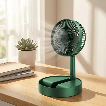 Table Fan Telescopic Stand USB-Powered & Phone Holder