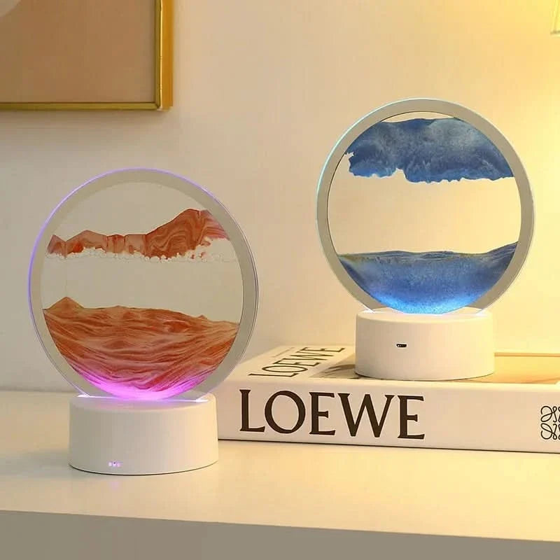 Table Lamp 3D Flowing Sand & Ambient LED
