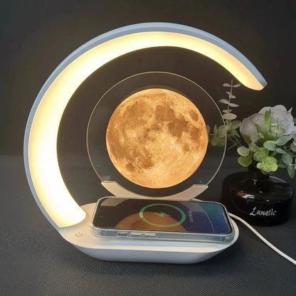 Table Lamp 3D Sand Display Touch Dimmer & Phone Charging