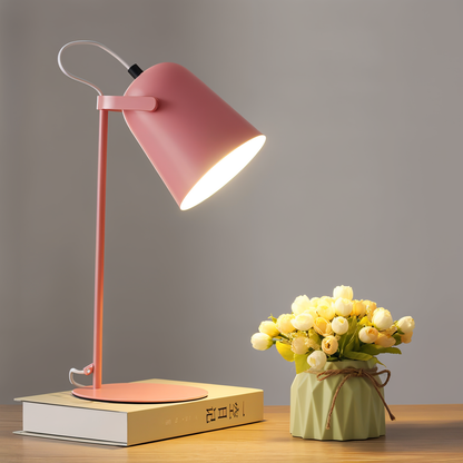 Table Lamp Adjustable Shade & Stable Metal Base E27 Socket