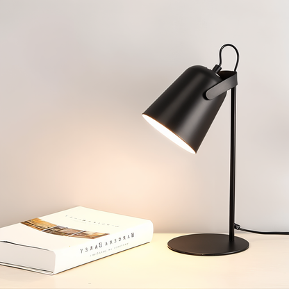 Table Lamp Adjustable Shade & Stable Metal Base E27 Socket