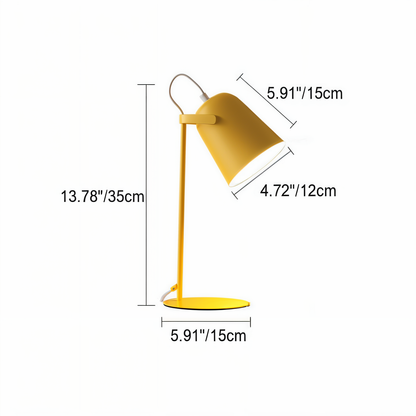 Table Lamp Adjustable Shade & Stable Metal Base E27 Socket