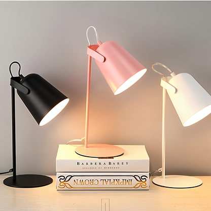Table Lamp Adjustable Shade & Stable Metal Base E27 Socket
