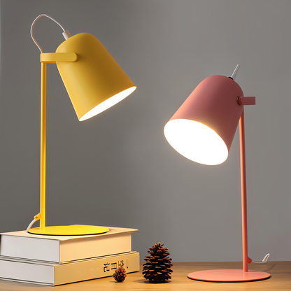 Table Lamp Adjustable Shade & Stable Metal Base E27 Socket