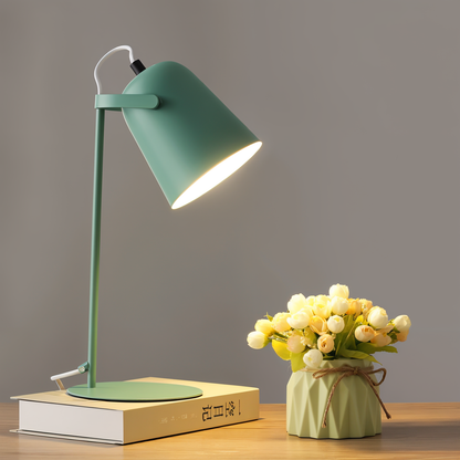 Table Lamp Adjustable Shade & Stable Metal Base E27 Socket
