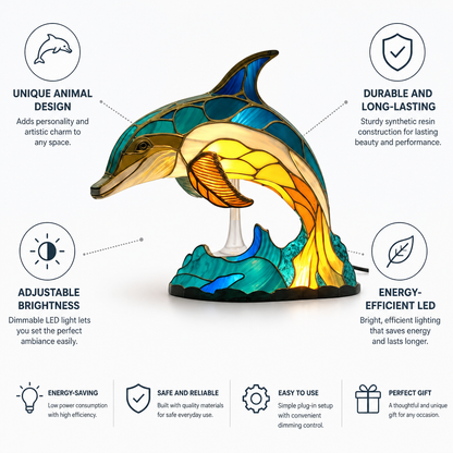 Table Lamp Animal-Shaped Resin Dimmable LED