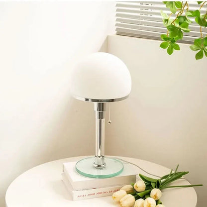 Table Lamp Bauhaus-Inspired Antique Glass Shade