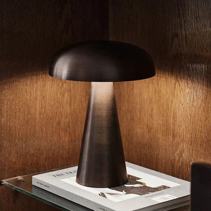 Table Lamp Brushed Metal USB Rechargeable Touch Dimmer