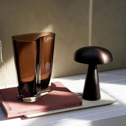 Table Lamp Brushed Metal USB Rechargeable Touch Dimmer