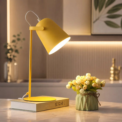 Table Lamp Bucket Design Macaron Colors Plug-In