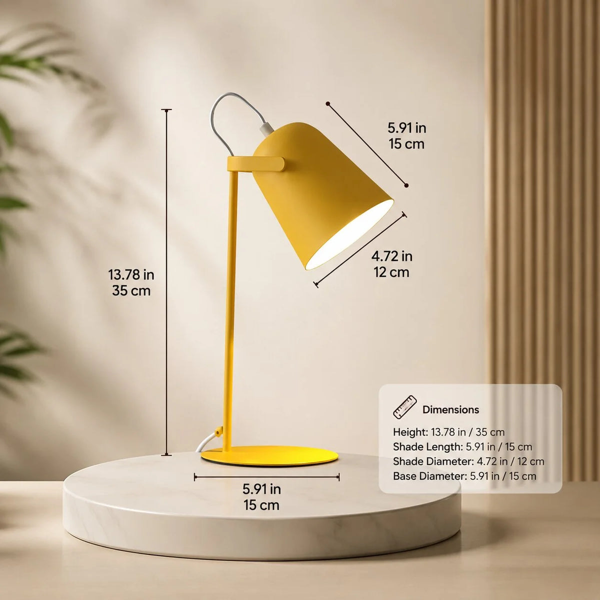 Table Lamp Bucket Design Macaron Colors Plug-In