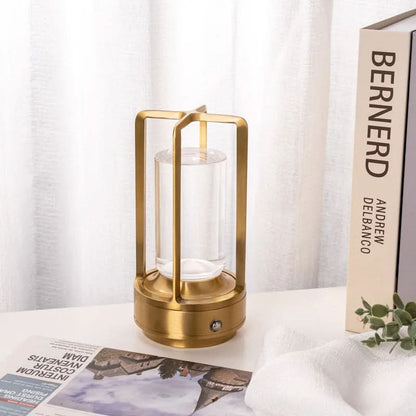 Table Lamp Cordless Dimmable Crystal-Inspired Design