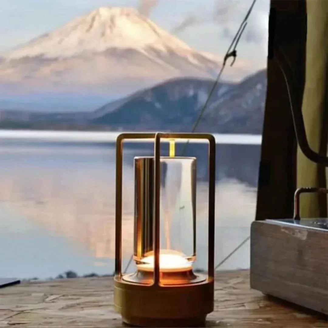 Table Lamp Cordless Dimmable Crystal-Inspired Design