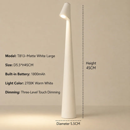 Table Lamp Cordless Rechargeable 3-Level Touch Dimming