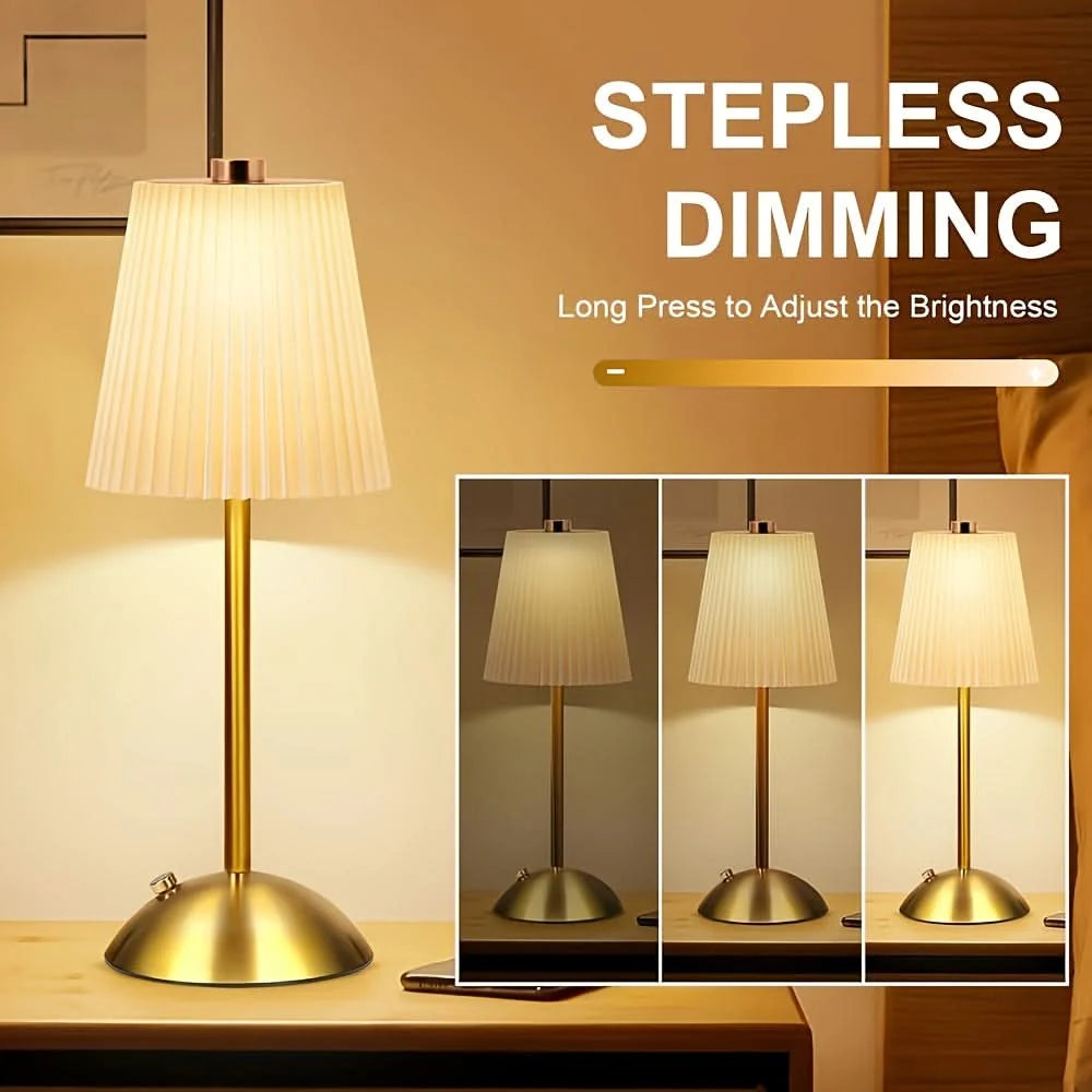 Table Lamp Cordless Rechargeable Touch Control Three Light Tones