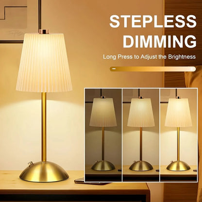 Table Lamp Cordless Rechargeable Touch Control Three Light Tones