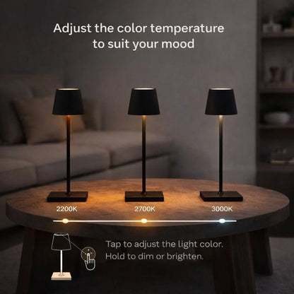 Table Lamp Cordless Touch Control USB Rechargeable 16-Hour Runtime