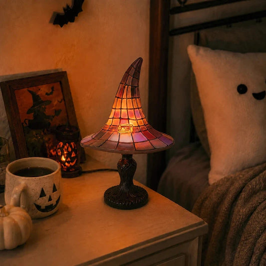 Table Lamp Curved Witch Hat Mosaic Warm White Light