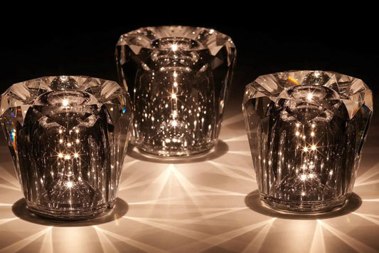 Table Lamp Diamond-Cut Crystal Rechargeable LED Up to 12 Hours