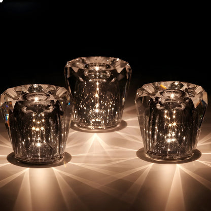 Table Lamp Diamond-Cut USB Rechargeable 12-Hour Runtime