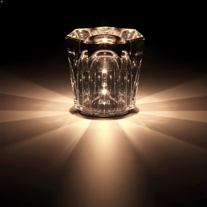 Table Lamp Diamond-Cut USB Rechargeable 12-Hour Runtime