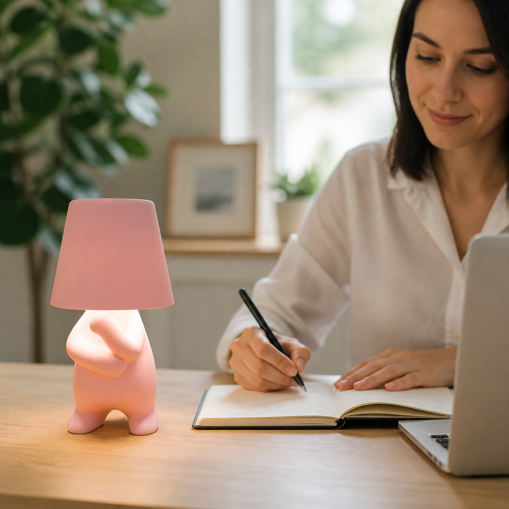 Table Lamp Figurine LED & Rechargeable Battery