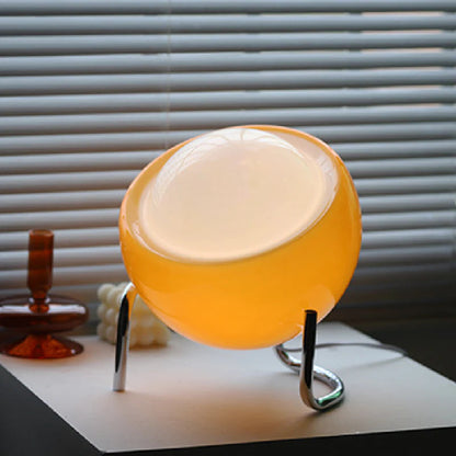 Table Lamp Frosted Glass Globe Tilt Adjustable Warm LED