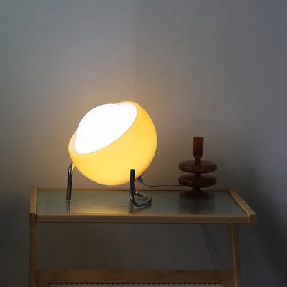 Table Lamp Frosted Glass Globe Tilt Adjustable Warm LED
