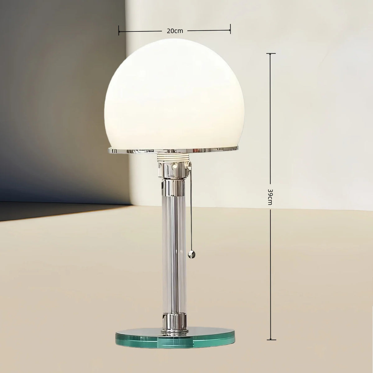 Table Lamp Frosted Glass Shade Three-Color Light