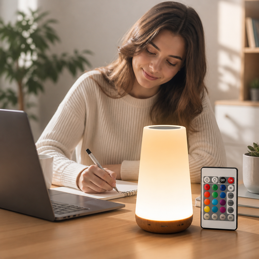 Table Lamp Full-Surface Touch & Remote Control 13-Color USB Rechargeable