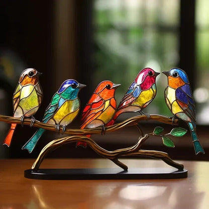 Table Lamp Handcrafted Acrylic Bird Design & Warm Light