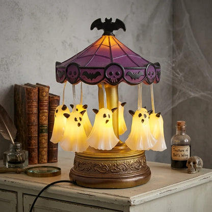 Table Lamp Handcrafted Ghost Shade USB Rechargeable Warm White Glow