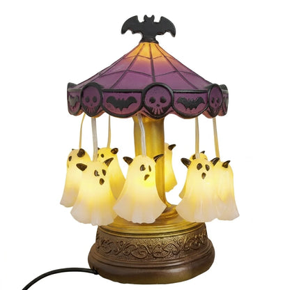 Table Lamp Handcrafted Ghost Shade USB Rechargeable Warm White Glow