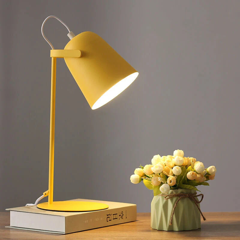 Table Lamp Iron Bucket Design E27 Socket
