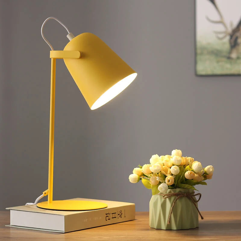 Table Lamp Iron Bucket Design E27 Socket
